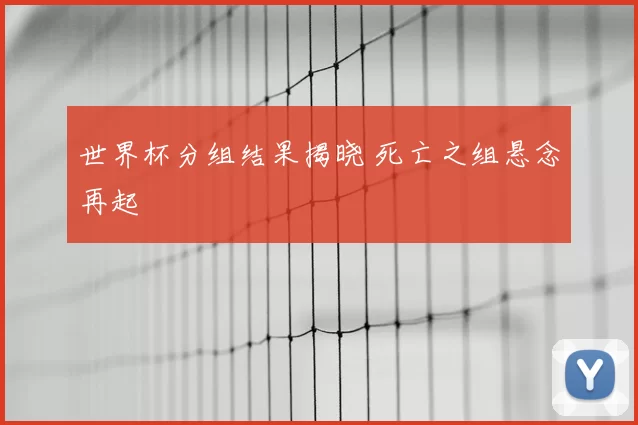 世界杯分组结果揭晓 死亡之组悬念再起